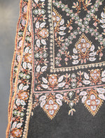 Black Jamawar Embroidery Pashmina Shawl