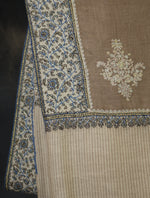 Natural  Boteh Motif Embroidery Cashmere Pashmina Shawl