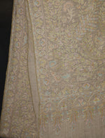 Ivory Color Jamawar Embroidery Pashmina Shawl