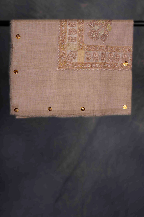 Natural Base Mussar with multicolor Embroidery