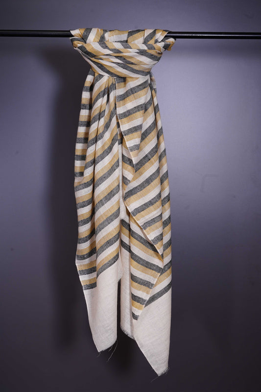 Multicolor stripe handmade Cashmere Pashmina Stole