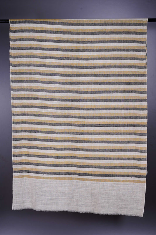 Multicolor stripe hand-woven Cashmere Pashmina Stole