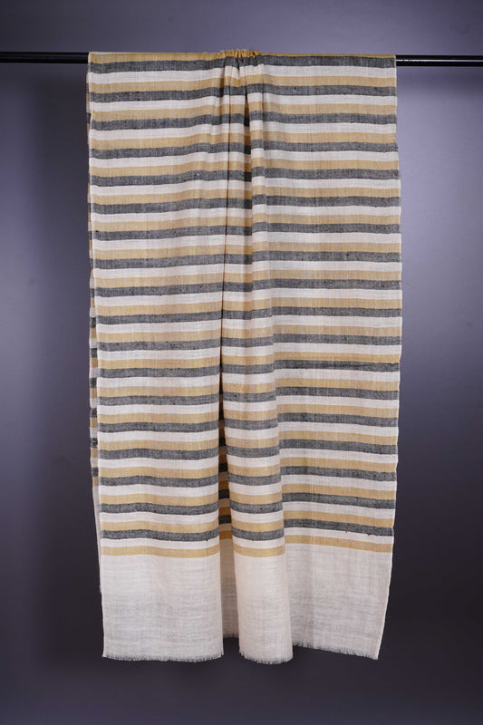 Multicolor stripe hand-woven Cashmere Pashmina Stole