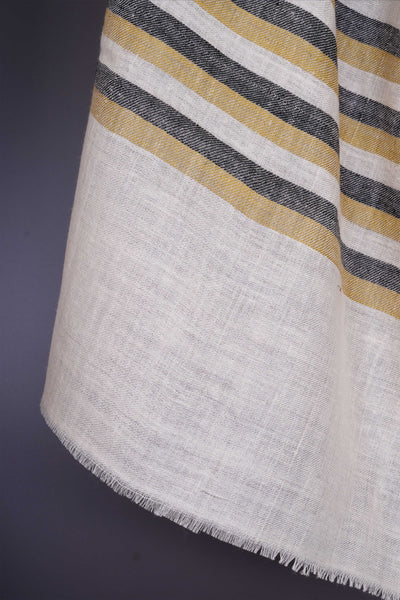 Multicolor stripe hand-woven Cashmere Pashmina Stole