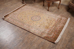 Ivory And Mustard kashmir carpet