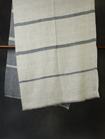 Black And Ivory Plaid Pure Cashmere Pashmina Scarf