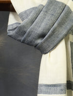 Black And Ivory Plaid Pure Cashmere Pashmina Scarf