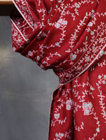 Black And Red Jali Embroidery Cashmere Pashmina Shawl