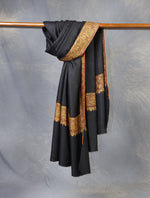 Black Base Big Border Embroidery Cashmere Pashmina Shawl