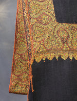 Black Base Big Border Embroidery Cashmere Pashmina Shawl