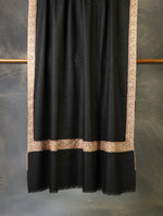 Black Base Big Border Embroidery Cashmere Pashmina Shawl