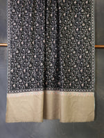 Black Base Jali Embroidery Cashmere Pashmina Shawl