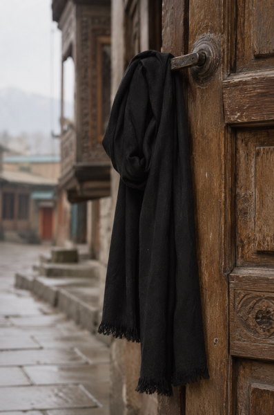 Black Cashmere Scarf – 100% Pure Kashmir Pashmina
