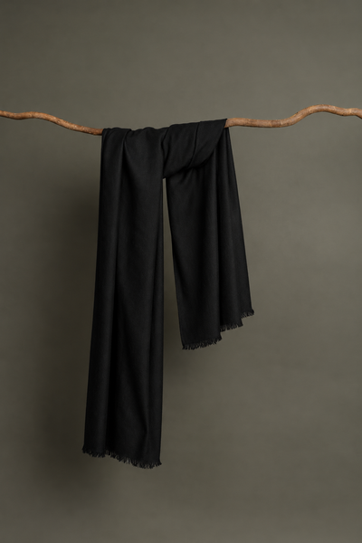 Black Cashmere Scarf – 100% Pure Kashmir Pashmina