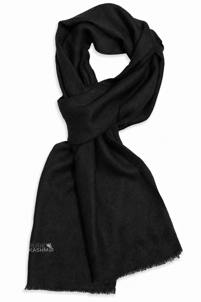 Black Cashmere Pashmina Scarf in Studio