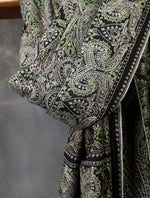 Black Jamawar Embroidery Pashmina Shawl