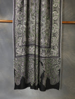Black Jamawar Embroidery Pashmina Shawl