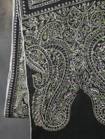 Black Jamawar Embroidery Pashmina Shawl
