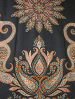 Black Jamawar Embroidery Pashmina Shawl