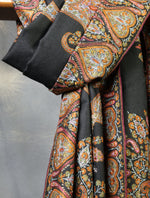 Black Jamawar Embroidery Pashmina Shawl