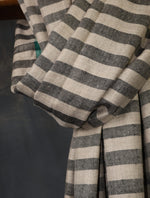 Black and Natural Plaid  Pure Cashmere Pashmina Shawl