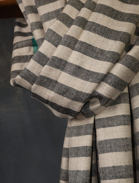 Black and Natural Plaid  Pure Cashmere Pashmina Shawl