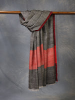 Black and Red Plaid Pure Cashmere Pashmina Scarf