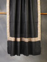 Black big border embroidery cashmere pashmina shawl 2