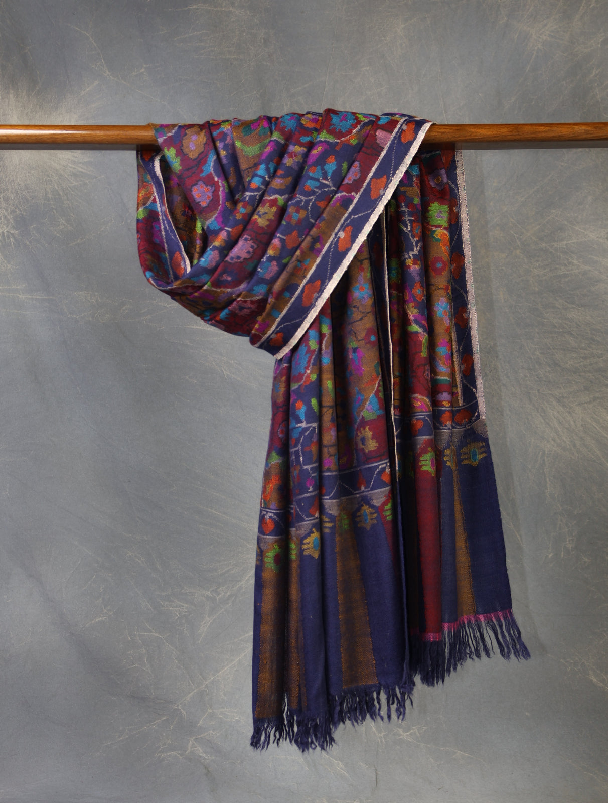 Blue Kani Pashmina Shawl