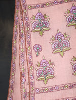 Blush Pink Base Big Motifs Border Embroidery Cashmere Pashmina Shawl