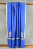 Royal Blue Base long Cone Motif Embroidery Cashmere Pashmina Shawl