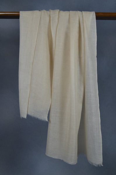 Ivory Base 100@ cashmere Shawl