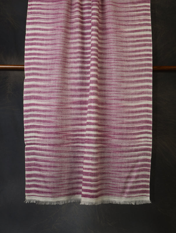 Dark Purple Plaid Pure Cashmere Pashmina Scarf 
