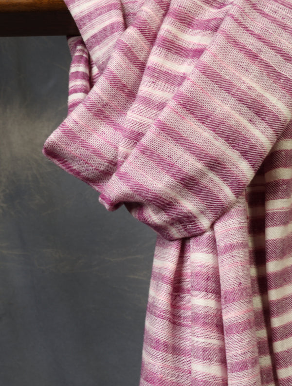 Dark Purple Plaid Pure Cashmere Pashmina Scarf  – detail view