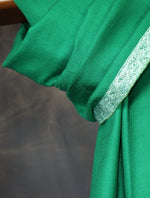 Deep Green Base Border Embroidery Cashmere Pashmina Shawl 