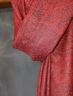 Deep Maroon Jamawar Embroidery Pashmina Shawl