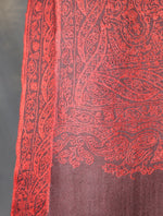 Deep Maroon Jamawar Embroidery Pashmina Shawl