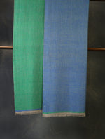 Green And Blue Reversible Handwoven Cashmere Pashmina Shawl