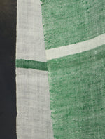 Green And Ivory Plaid Pure Cashmere Pashmina Scarf 