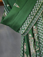 Green Base Big Border Embroidery Cashmere Pashmina Shawl