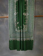 Green Base Big Border Embroidery Cashmere Pashmina Shawl