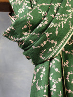 Green Base With Jali Embroidery Pashmina Cashmere Scarf