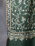 Green Jali Embroidery Cashmere Pashmina Shawl