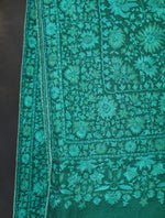 Green Jamawar Embroidery Pashmina Shawl