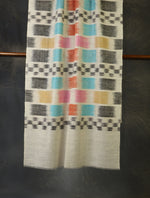 Ivory And Pink Plaid Pure Cashmere Pashmina Scarf – Handwoven Luxury