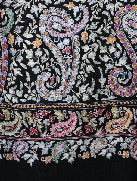 Black Base Kalamkari Pashmina Shawl