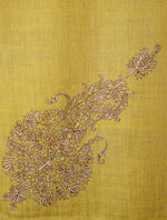 Light Mustard Base Big Border Embroidery Cashmere Pashmina Shawl