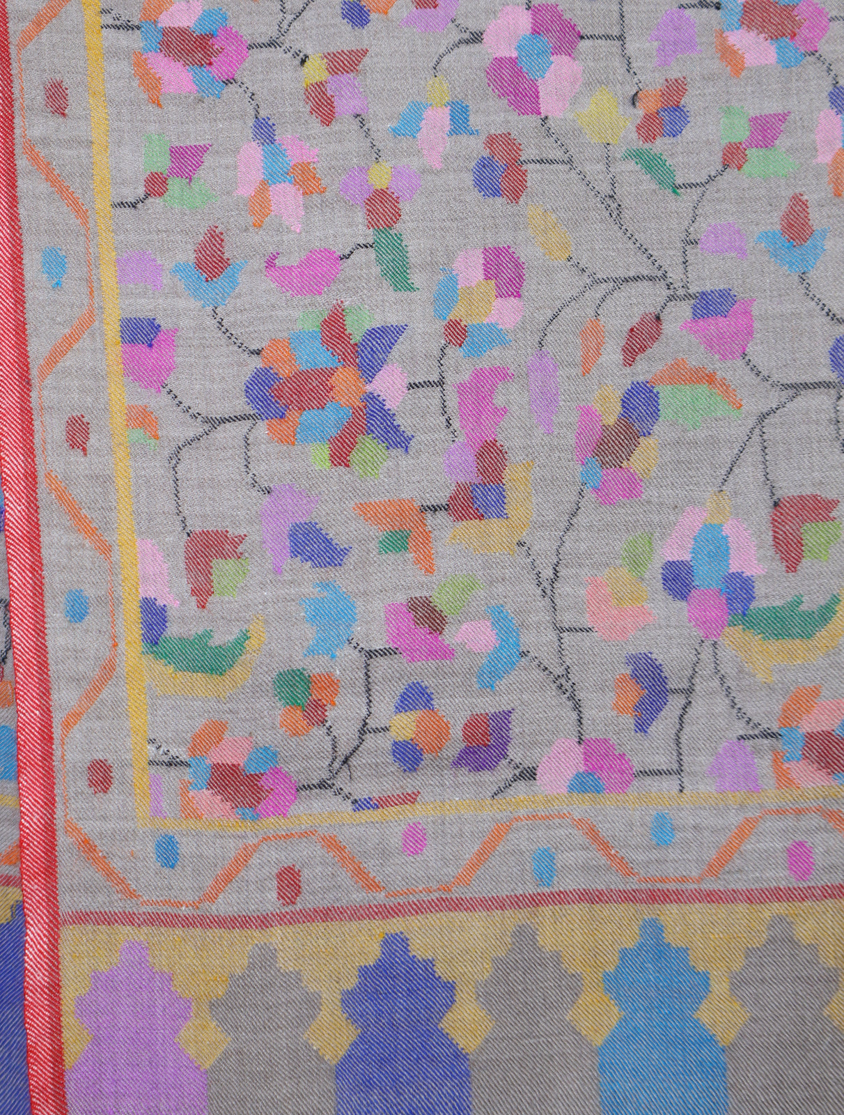 Light Natural Kani Pashmina Shawl