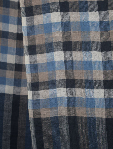 Blue and white Check handwoven Cashmere Pashmina Scarf