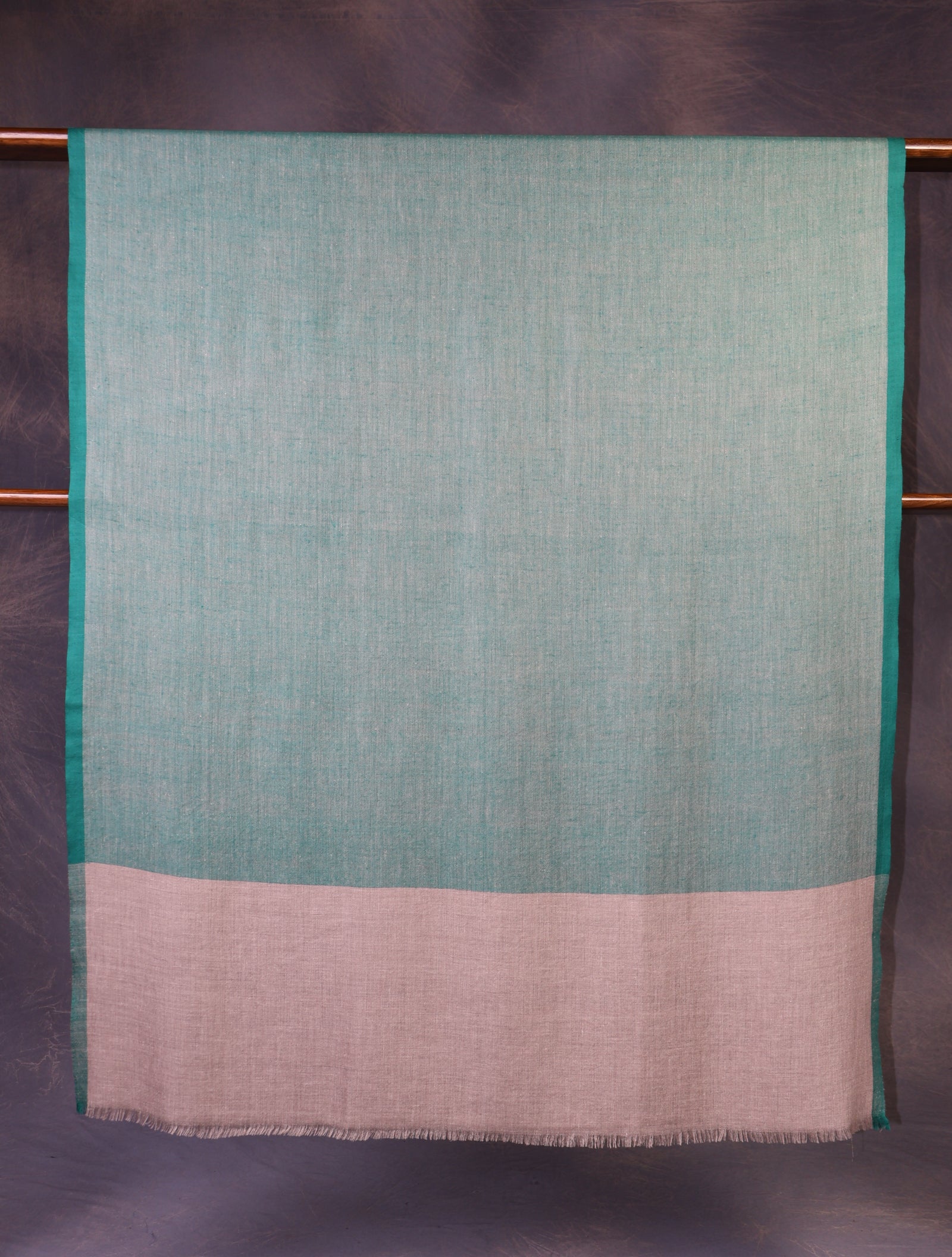 Green And Natural handwoven Cashmere Pashmina Shawl